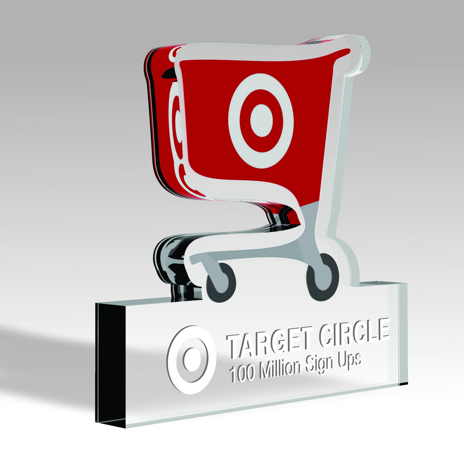 Target Circle Cart Award custom acrylic award