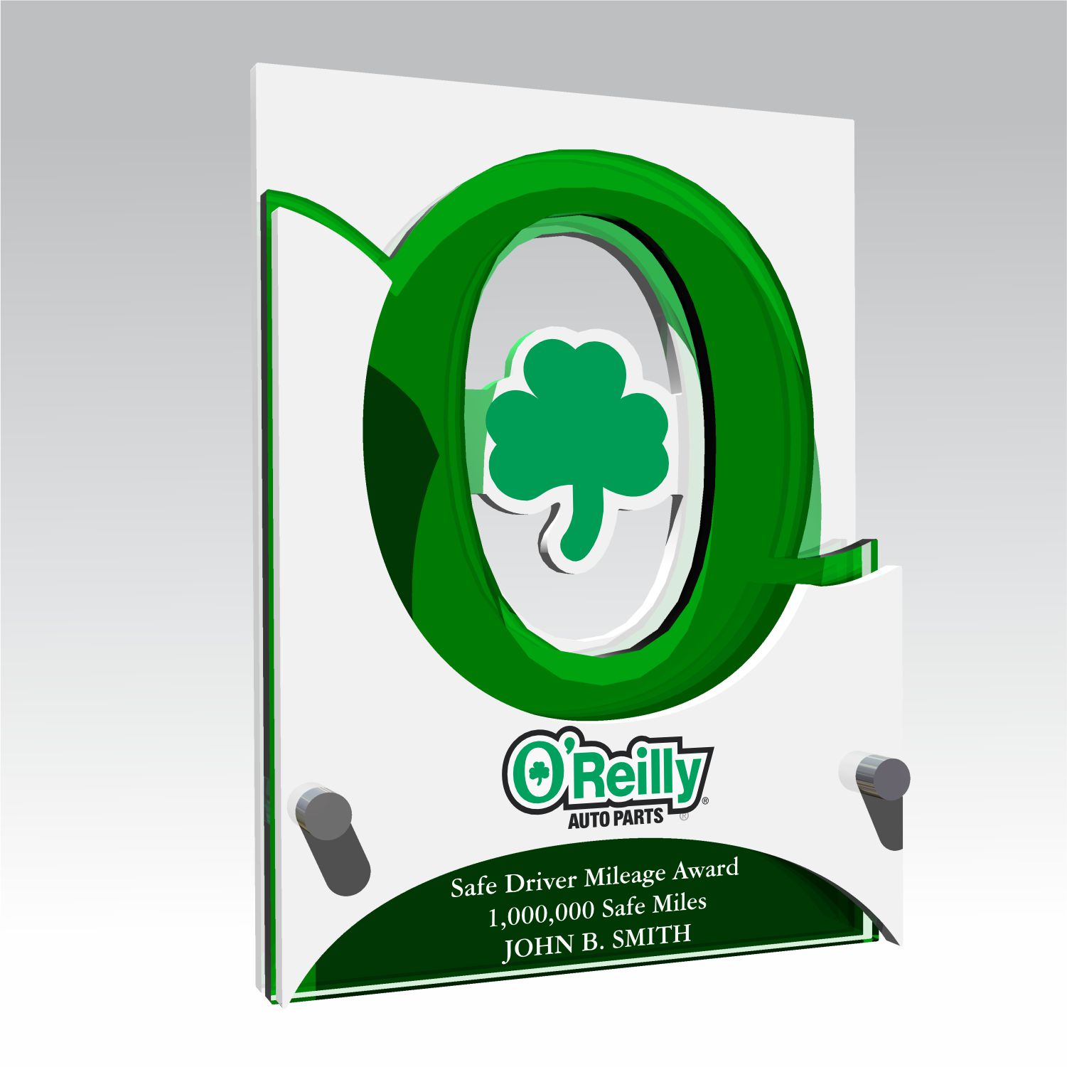 O'Reilly Safe Driver Award custom acrylic award