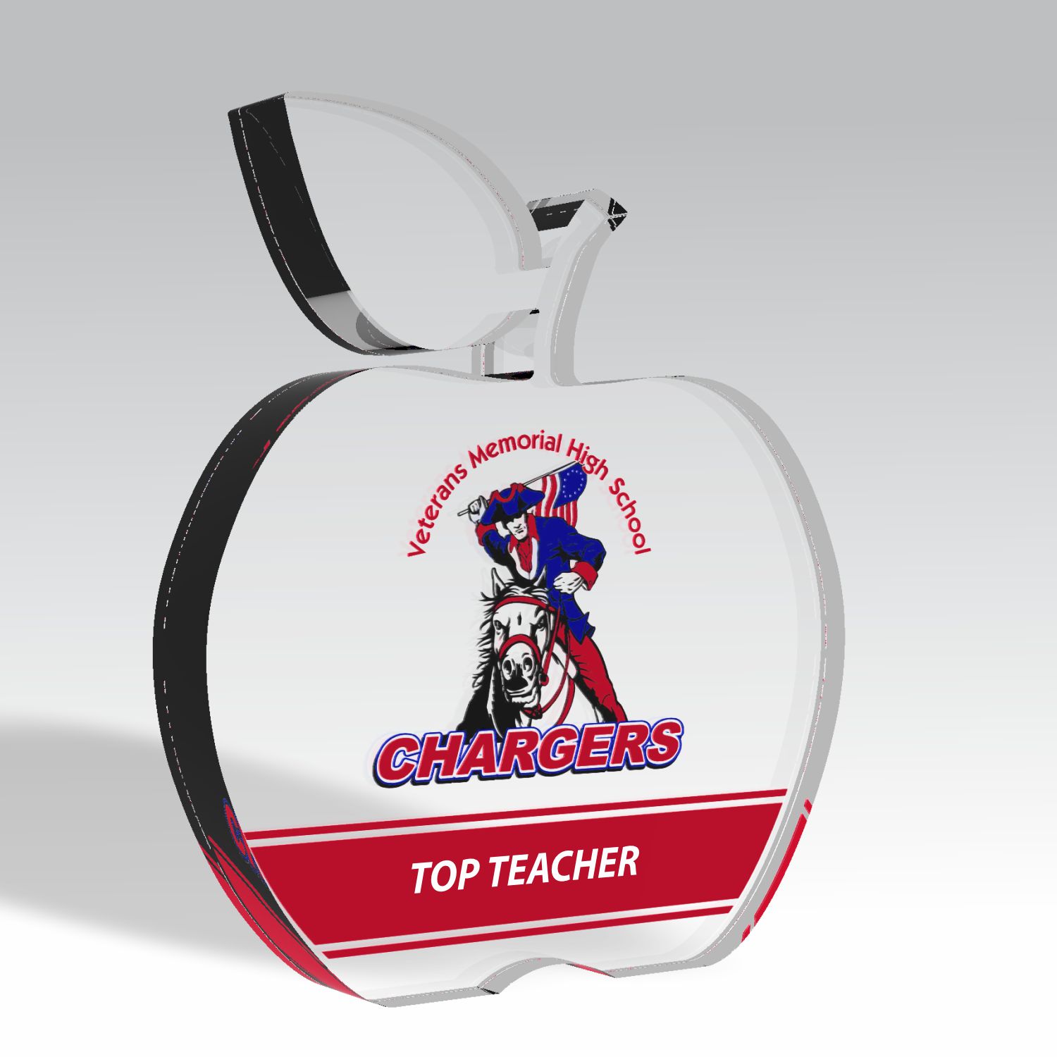Top Teacher Apple Award custom acrylic award