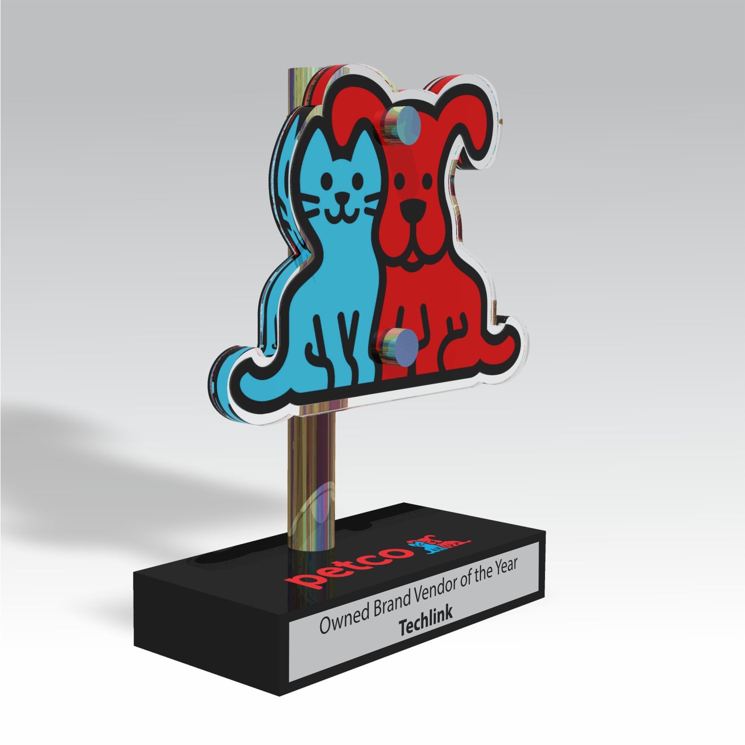 Petco Pet Pedestal Award custom acrylic award