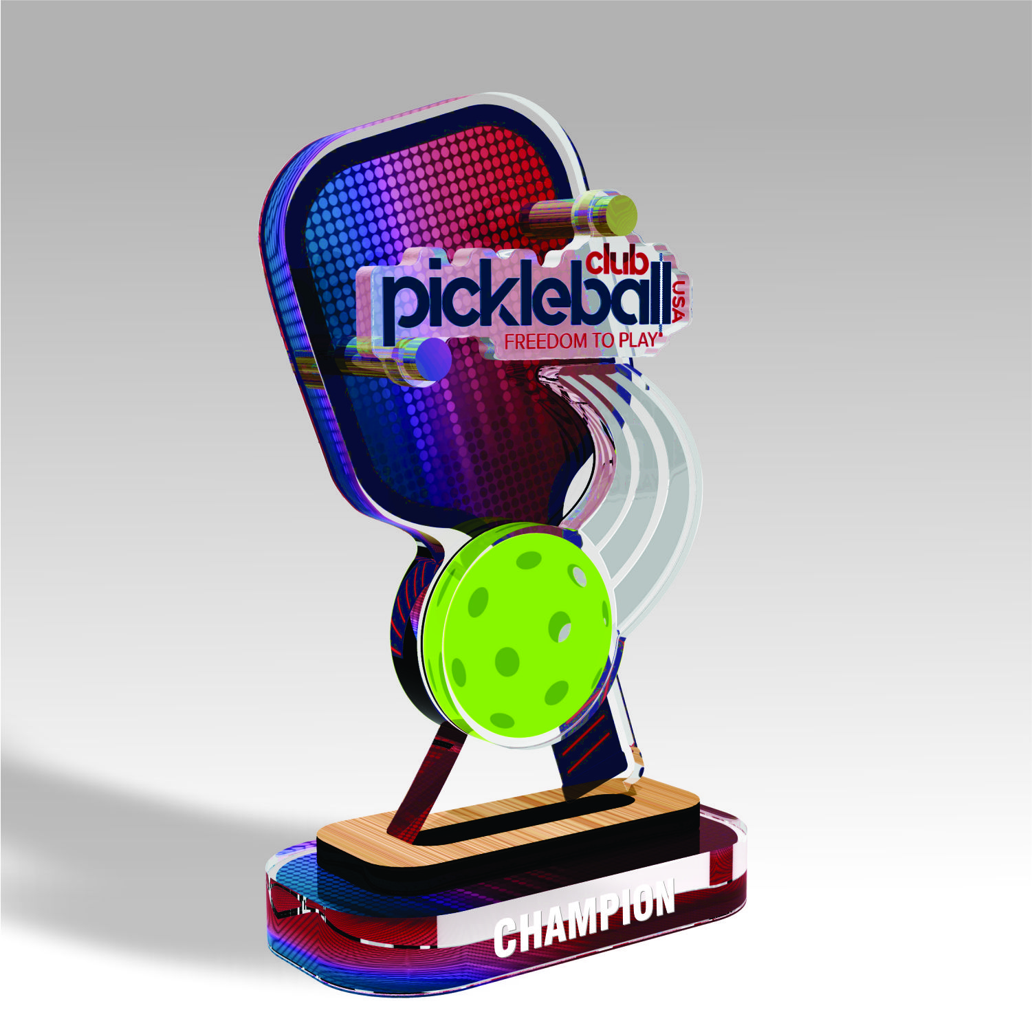 400 Series — Dimensional Champion custom acrylic award
