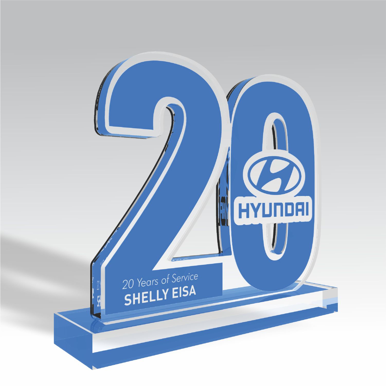 YOS Two-Piece custom acrylic award