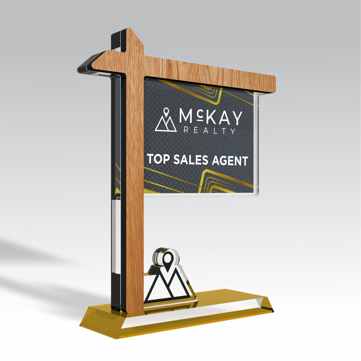 McKay Realty Top Sales Agent custom acrylic award