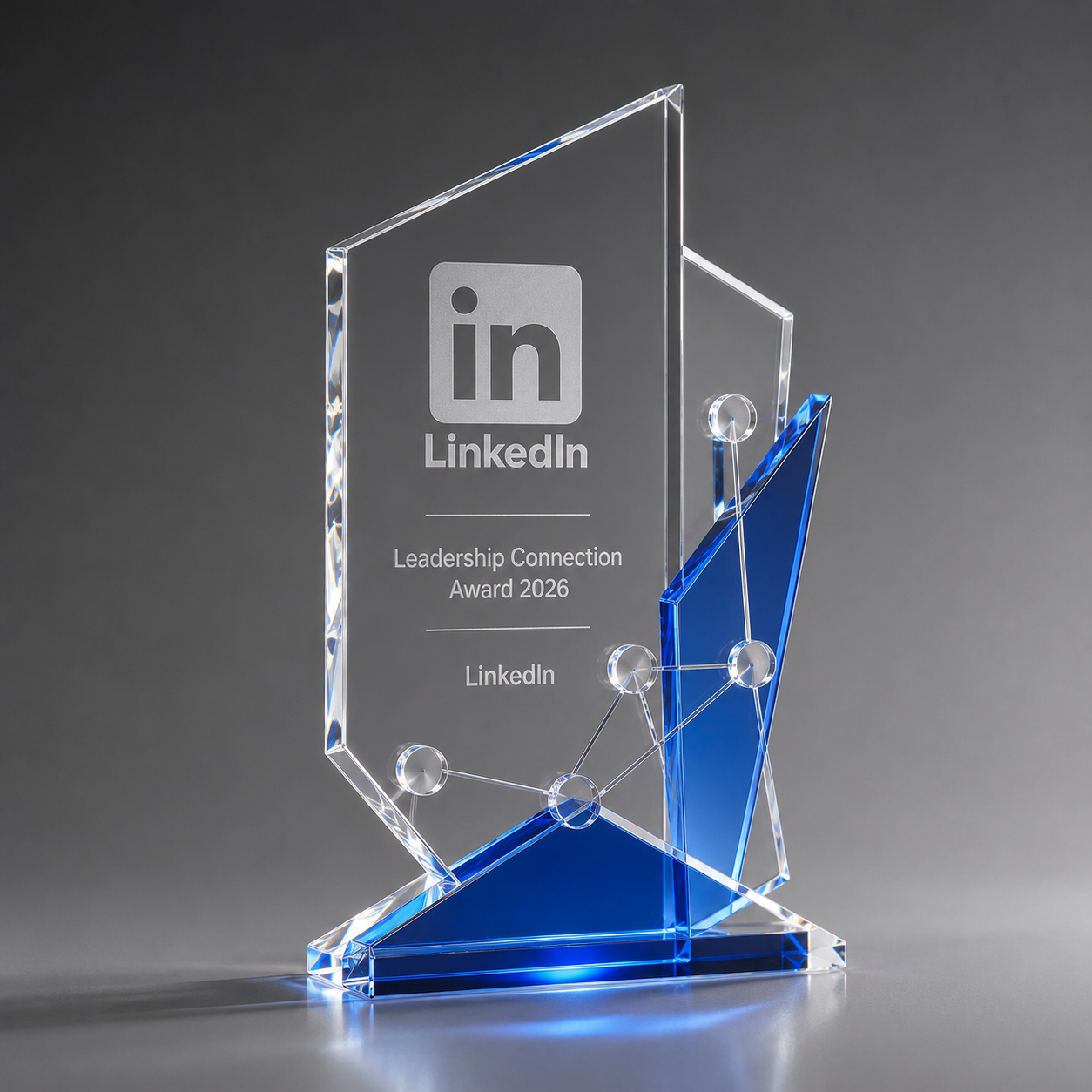 LinkedIn Leadership custom Optical Crystal award