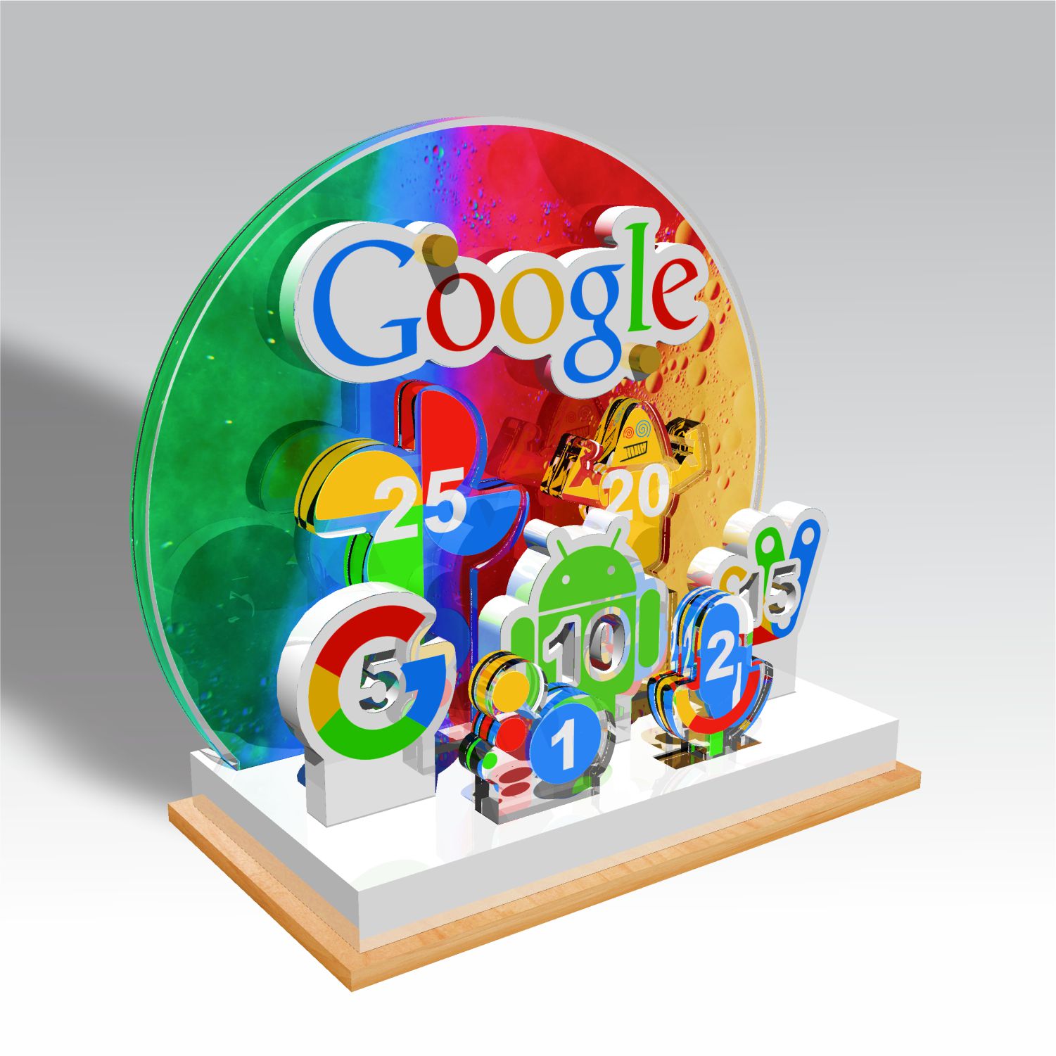 Google Milestone Perpetual custom acrylic award