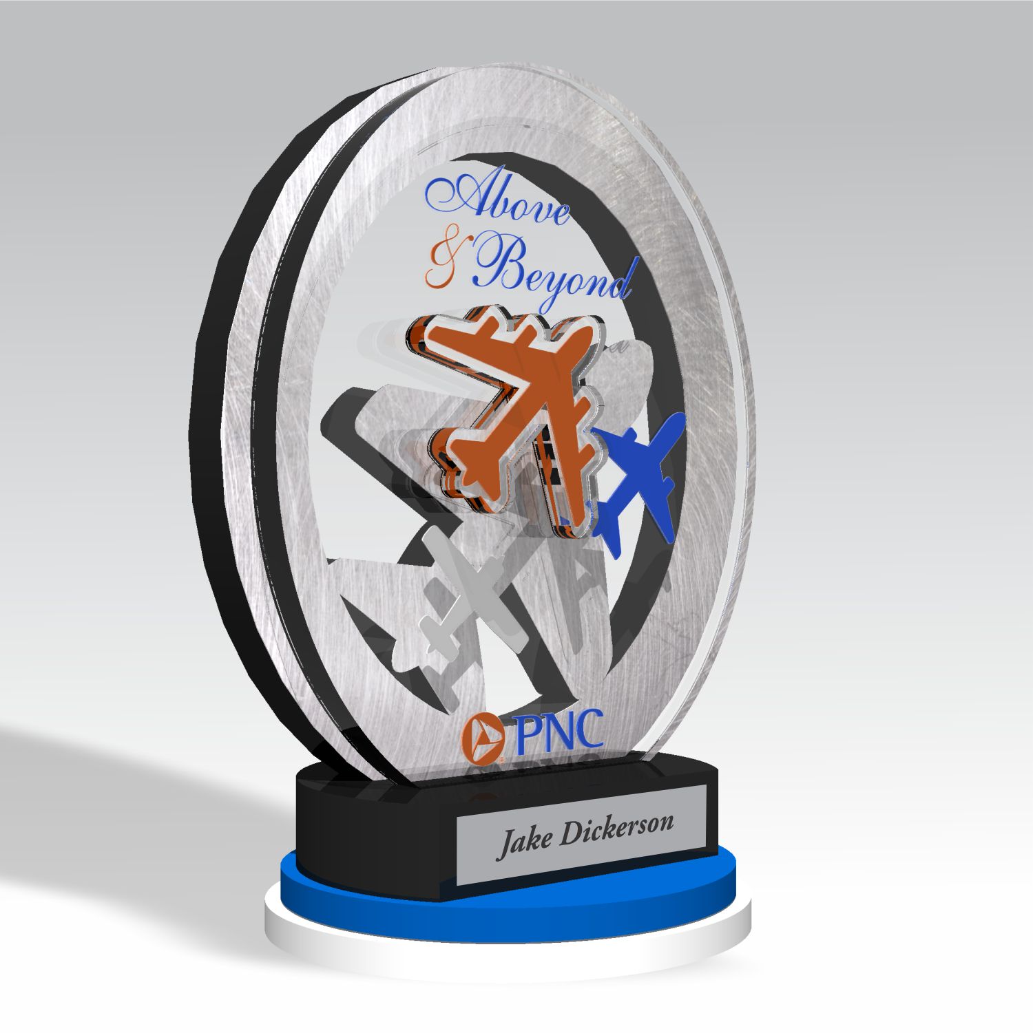 PNC Above & Beyond custom acrylic award